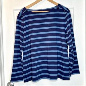 The Nines by HATCH™ Long Sleeve Jersey Maternity Blouse Striped Size M